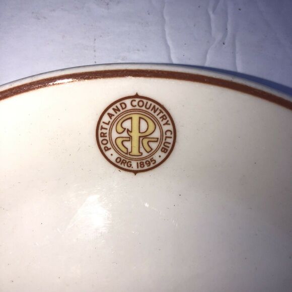 Vintage Portland Country Club 6" Plate Falmouth Foreside, Maine Syralite USA - Picture 3 of 6